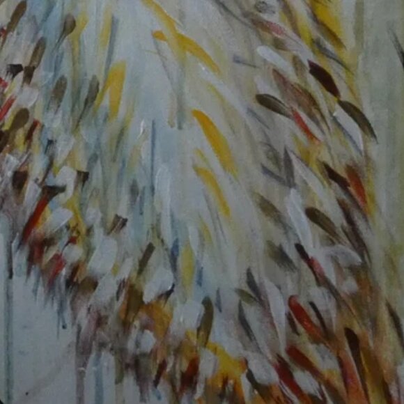 Acrylic Painting OWL in the Woods Impressionism Expressionism Original by Artist - Picture 5 of 9